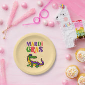 Mardi Gras Alligator, Mardi Gras Partij Papieren Bordje (Feest)