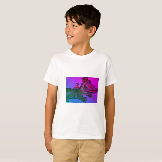 Mardi Gras Alligator met Crawfish T-shirt (Voorkant volledig)