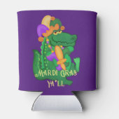 Mardi Gras Alligator met Fleur de lis Blikjeskoeler (Achterkant)