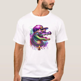 Mardi Gras Alligator Party Vibes T-shirt