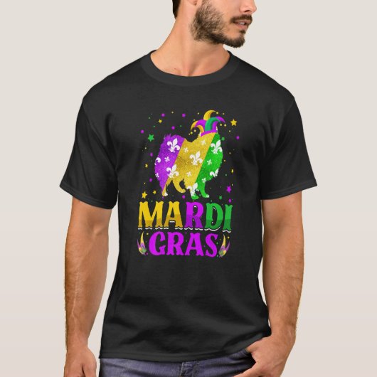 Mardi Gras American Eskimo Dog Lover Carnival Jest T-shirt (Voorkant)
