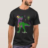 Mardi Gras American Football Trex Dinosaur For Car T-shirt (Voorkant)
