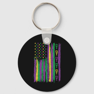 Mardi Gras Amerikaanse vlag Amerikaanse vlag Mardi Sleutelhanger