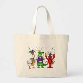 Mardi Gras Animals Tote Bag – Fun Carnival Parade 
