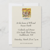 Mardi Gras Antiek Geel Poster Kaart (Achterkant)