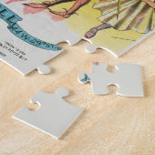 Mardi Gras Antiek Geel Poster Legpuzzel (Zijkant)