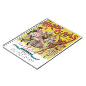 Mardi Gras Antiek Geel Poster Notitieboek (Linkerzijde)