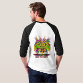 Mardi Gras Apparel Pirate Front Queen op de rug T-shirt (Achterkant volledig)