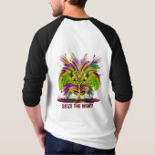 Mardi Gras Apparel Pirate Front Queen op de rug T-shirt (Achterkant)