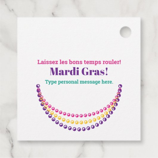 Mardi Gras Arch, Galveston, Texas Bedankjes Labels (Achterkant)