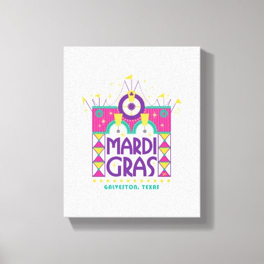 Mardi Gras Arch, Galveston, Texas Canvas Afdruk (Voorkant)