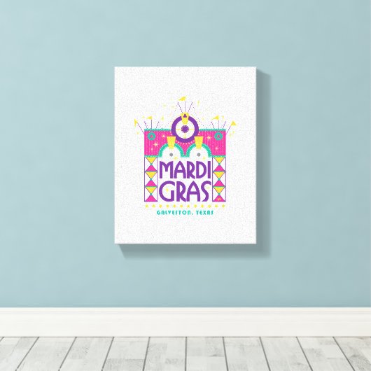 Mardi Gras Arch, Galveston, Texas Canvas Afdruk (Insitu (Houten vloer))