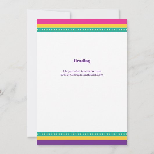 Mardi Gras Arch, Galveston, Texas Kaart (Achterkant)