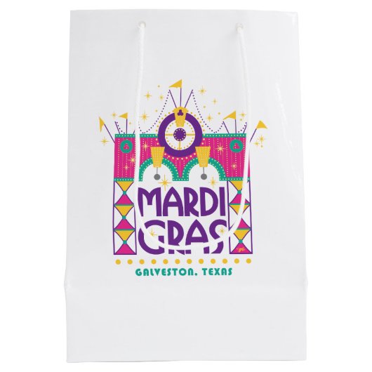 Mardi Gras Arch, Galveston, Texas Medium Cadeauzakje (Achterkant)