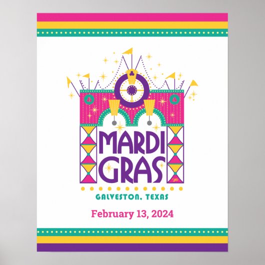 Mardi Gras Arch, Galveston, Texas Poster (Voorkant)