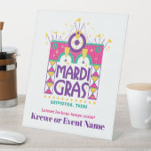Mardi Gras Arch, Galveston, Texas Reclamebord Met Voetstuk (Insitu)
