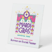 Mardi Gras Arch, Galveston, Texas Reclamebord Met Voetstuk (Voorkant)