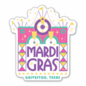 Mardi Gras Arch, Galveston, Texas Sticker (Voorkant)