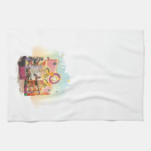 Mardi Gras Arch Galveston, waterverf geïnspireerd Theedoek (Horizontaal)