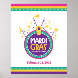 Mardi Gras Arch geïnspireerd, Galveston, Texas Poster