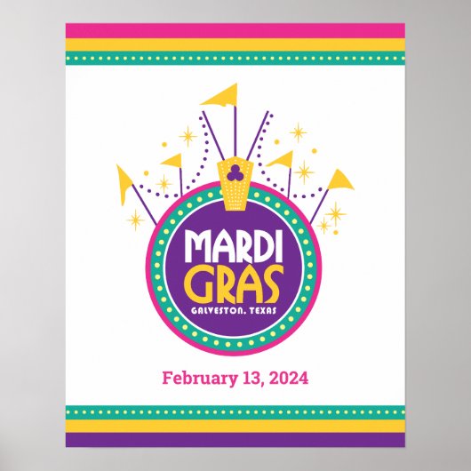 Mardi Gras Arch geïnspireerd, Galveston, Texas Poster (Voorkant)