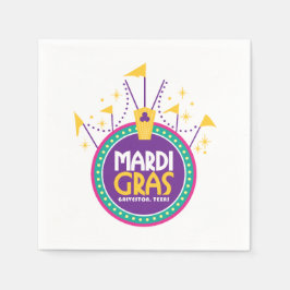 Mardi Gras Arch geïnspireerd, Galveston, Texas Servet