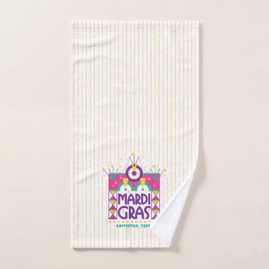 Mardi Gras Arch stippen, Galveston, Texas Handdoek (Handdoek)