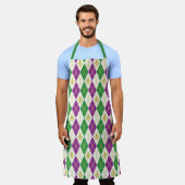 Mardi Gras Argyle All-Over Print Schort (Gedragen)