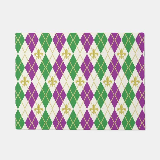 Mardi Gras Argyle Doormat Deurmat (Voorkant)