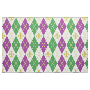 Mardi Gras Argyle Fabric Stof