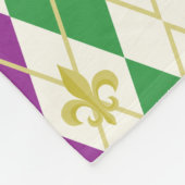 Mardi Gras Argyle Fleece Deken (Hoek)