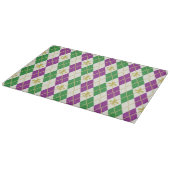 Mardi Gras Argyle Glass Cutting Board Snijplank (Hoek)