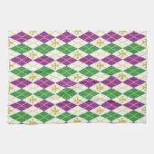 Mardi Gras Argyle keukenhanddoek (Horizontaal)