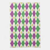 Mardi Gras Argyle keukenhanddoek (Verticaal)