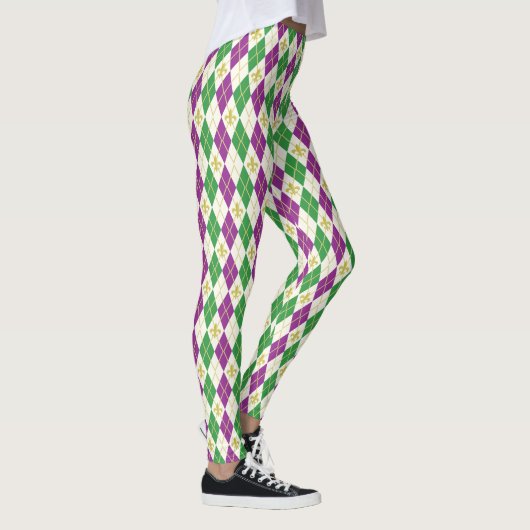 Mardi Gras Argyle Leggings (Rechts)