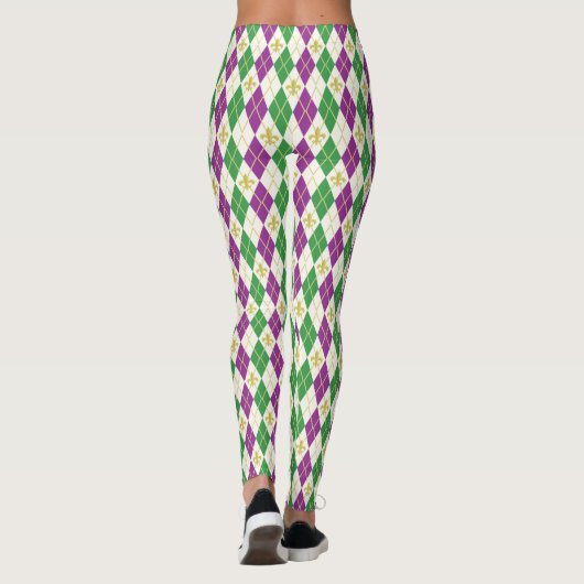 Mardi Gras Argyle Leggings (Achterkant)