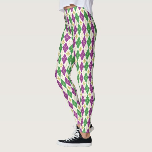 Mardi Gras Argyle Leggings (Links)