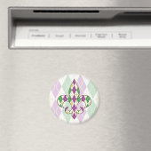 Mardi Gras Argyle Magnet (Insitu (Vaatwasser))