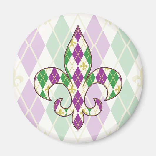 Mardi Gras Argyle Magnet (Voorkant)