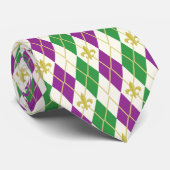 Mardi Gras Argyle Mannen Stropdas (Opgerold)