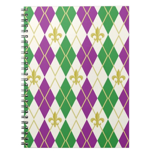 Mardi Gras Argyle Notitieboek (Voorkant)
