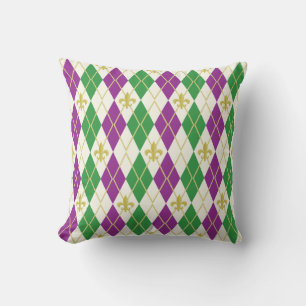 Mardi Gras Argyle Pillow Kussen