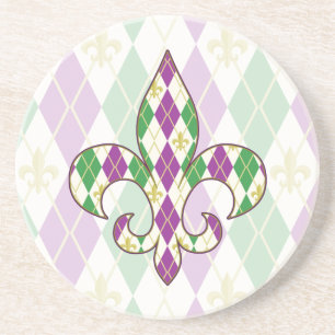 Mardi Gras Argyle Sandstone Onderzetter