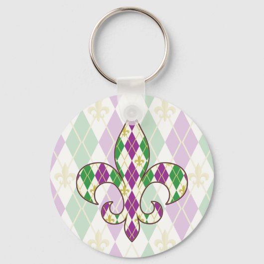Mardi Gras Argyle Sleutelhanger (Voorkant)