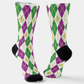Mardi Gras Argyle Sokken (Gebogen)