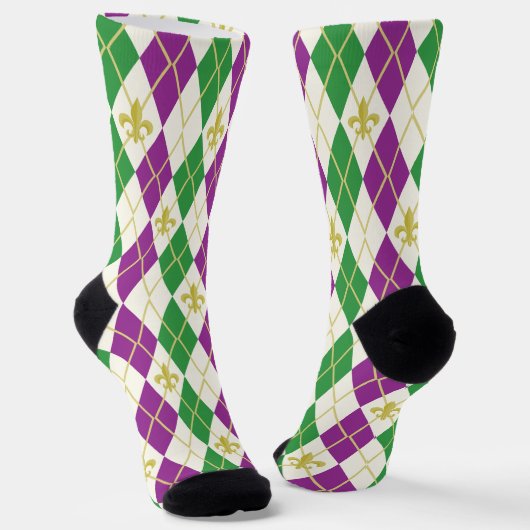 Mardi Gras Argyle Sokken (Gebogen)