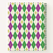 Mardi Gras Argyle Spiraal Notebook Notitieboek (Achterkant)
