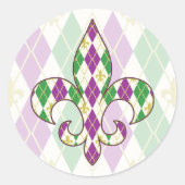 Mardi Gras Argyle Sticker (Voorkant)