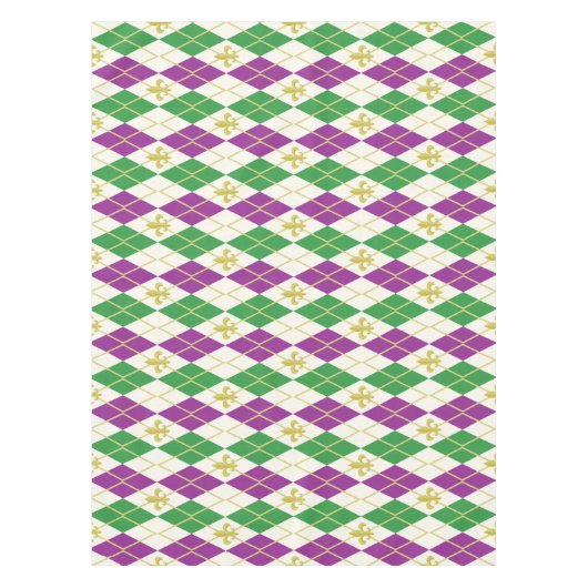 Mardi Gras Argyle Tablecloth Tafelkleed (Voorkant)