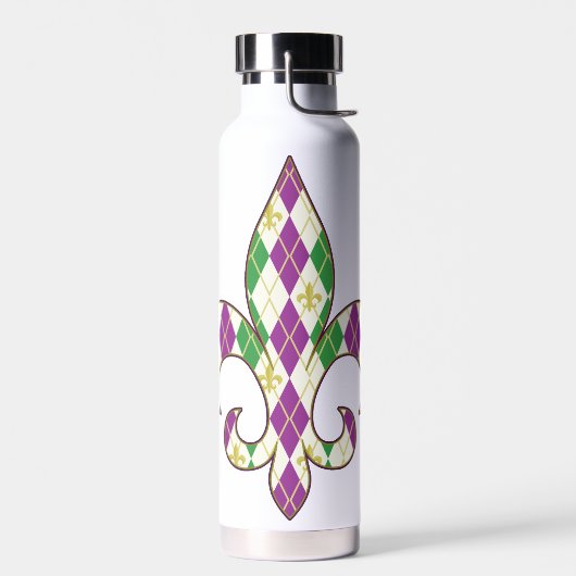 Mardi Gras Argyle Waterfles (Links)